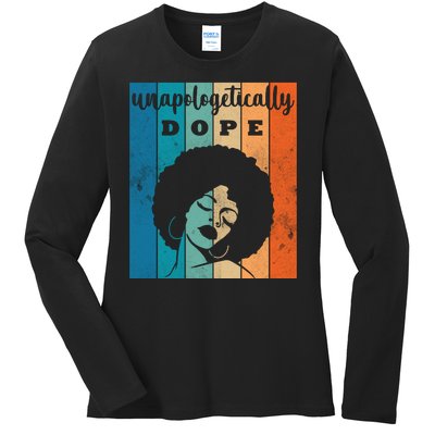 Unapologetically Dope Black Female Ladies Long Sleeve Shirt