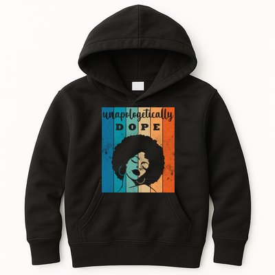 Unapologetically Dope Black Female Kids Hoodie