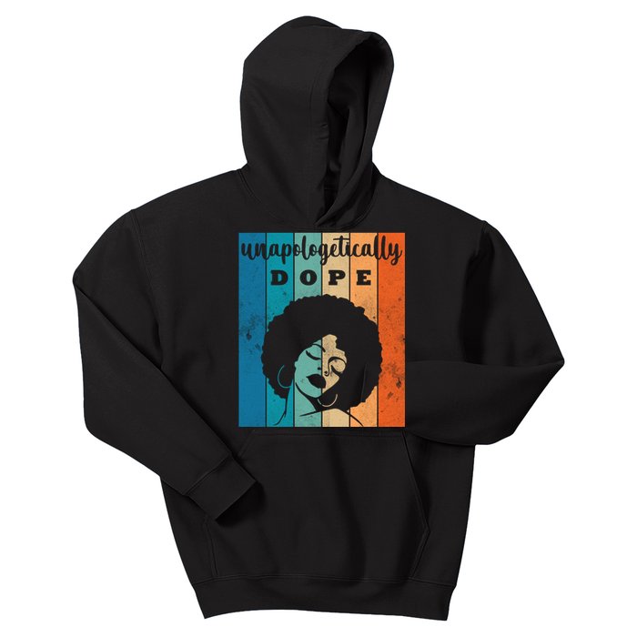 Unapologetically Dope Black Female Kids Hoodie