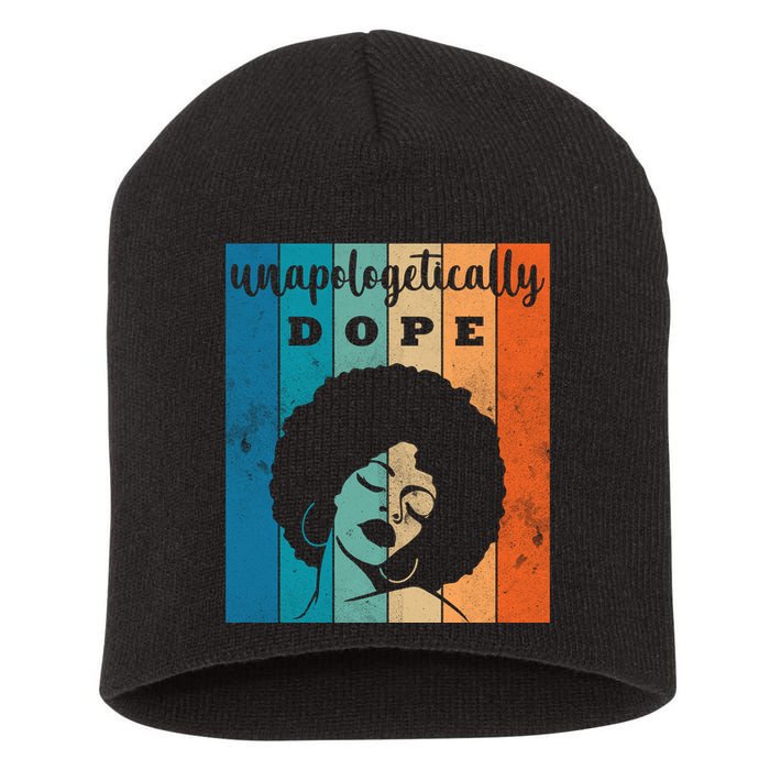 Unapologetically Dope Black Female Short Acrylic Beanie