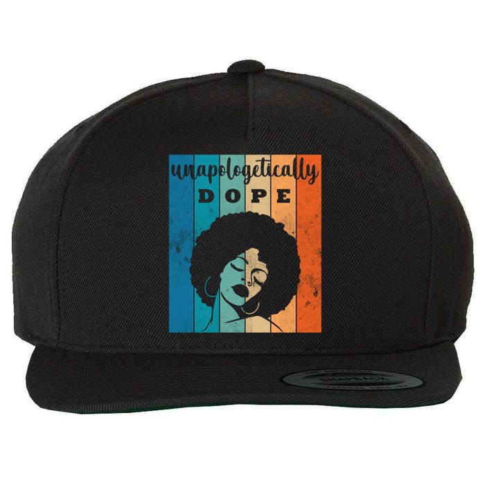 Unapologetically Dope Black Female Wool Snapback Cap