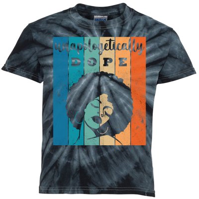 Unapologetically Dope Black Female Kids Tie-Dye T-Shirt