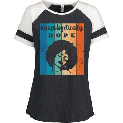 Unapologetically Dope Black Female Enza Ladies Jersey Colorblock Tee