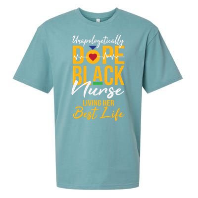 Unapologetically Dope Black Nurse Living Best Life Rn Gift Sueded Cloud Jersey T-Shirt