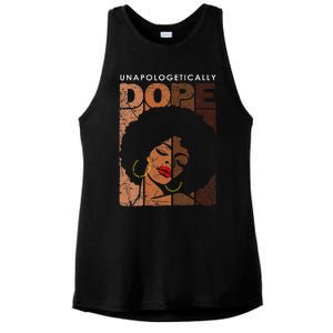 Unapologetically Dope Black Pride Melanin African American Ladies PosiCharge Tri-Blend Wicking Tank