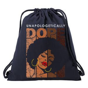 Unapologetically Dope Black Pride Melanin African American Drawstring Bag