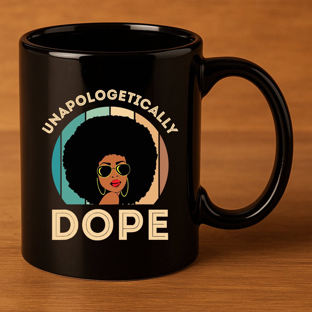 Unapologetically Dope Black History Month & Pride Gift 11oz C Handle Ceramic Mug