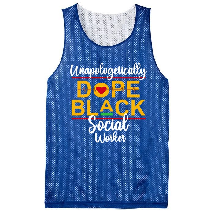 Unapologetic Dope Black Social Worker African American Gift Mesh Reversible Basketball Jersey Tank