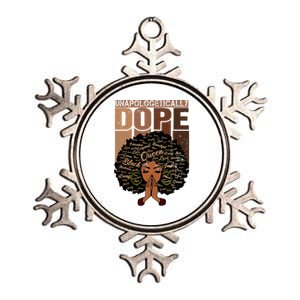 Unapologetically Dope Black Afro Black History Febuary Cool Gift Metallic Star Ornament