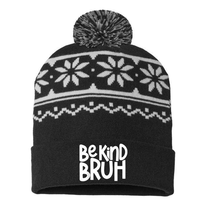 Unity Day Be Kind Bruh Orange Anti Bullying Kindness USA-Made Snowflake Beanie