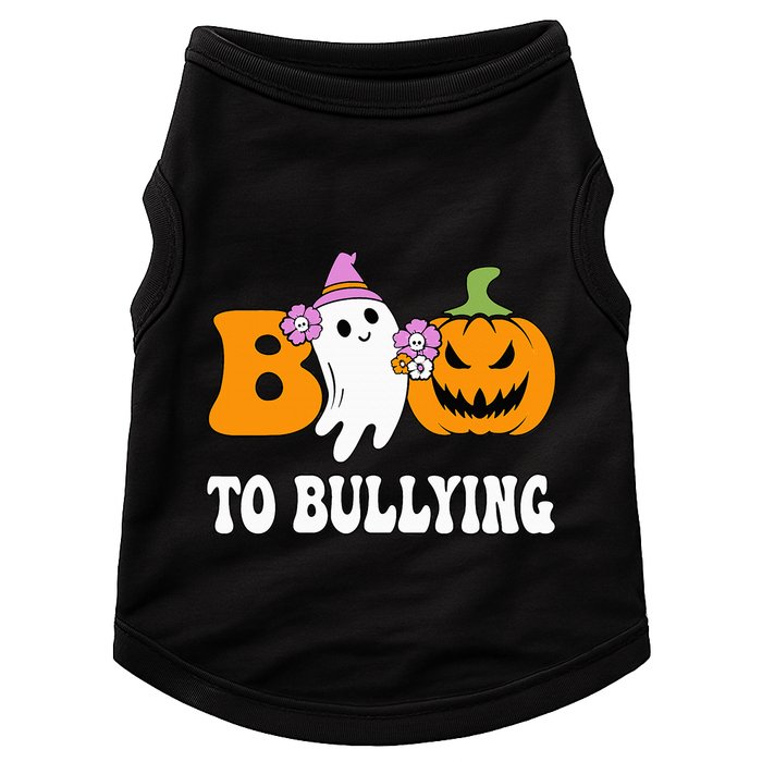 Unity Day Boo To Bullying Awareness Ghost Pumpkin Orange Doggie Tank