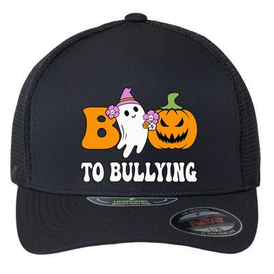 Unity Day Boo To Bullying Awareness Ghost Pumpkin Orange Flexfit Unipanel Trucker Cap