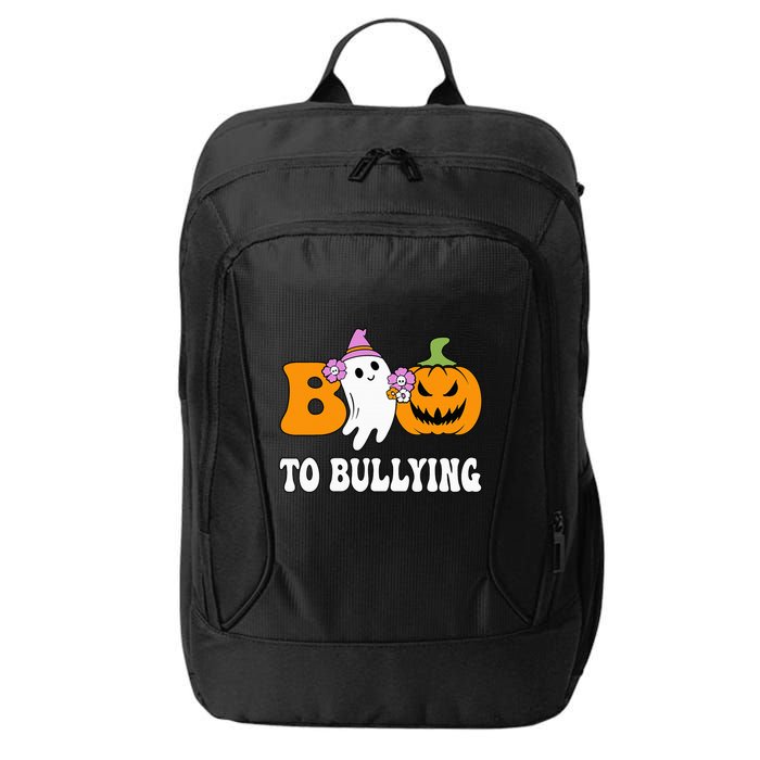 Unity Day Boo To Bullying Awareness Ghost Pumpkin Orange City Backpack