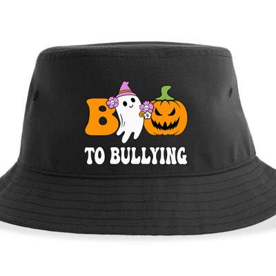 Unity Day Boo To Bullying Awareness Ghost Pumpkin Orange Sustainable Bucket Hat