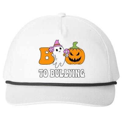 Unity Day Boo To Bullying Awareness Ghost Pumpkin Orange Snapback Five-Panel Rope Hat