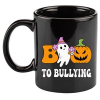 Unity Day Boo To Bullying Awareness Ghost Pumpkin Orange 11oz C Handle Ceramic Mug