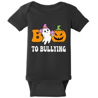 Unity Day Boo To Bullying Awareness Ghost Pumpkin Orange Baby Bodysuit