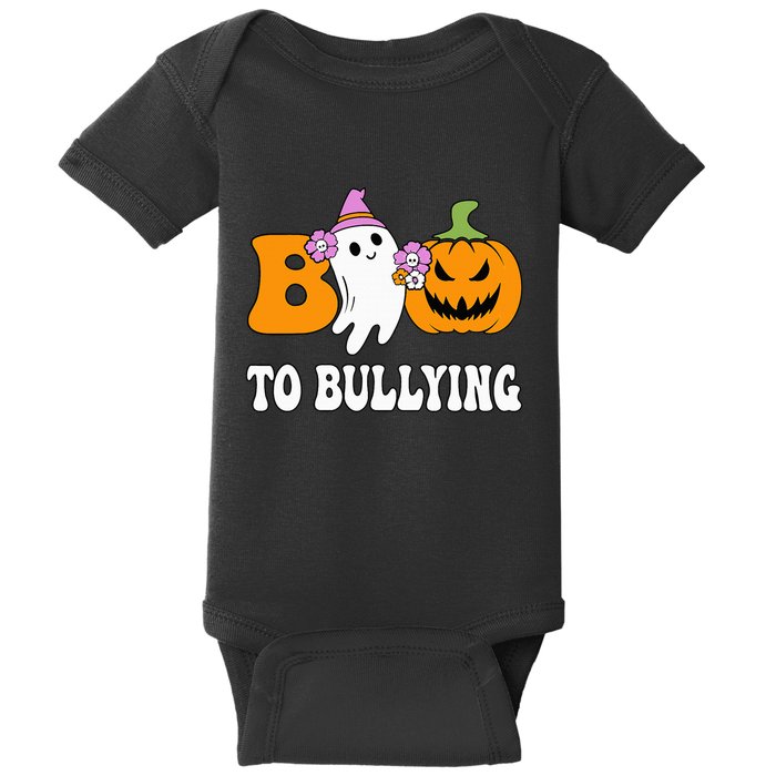 Unity Day Boo To Bullying Awareness Ghost Pumpkin Orange Baby Bodysuit