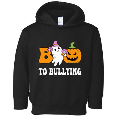 Unity Day Boo To Bullying Awareness Ghost Pumpkin Orange Toddler Hoodie