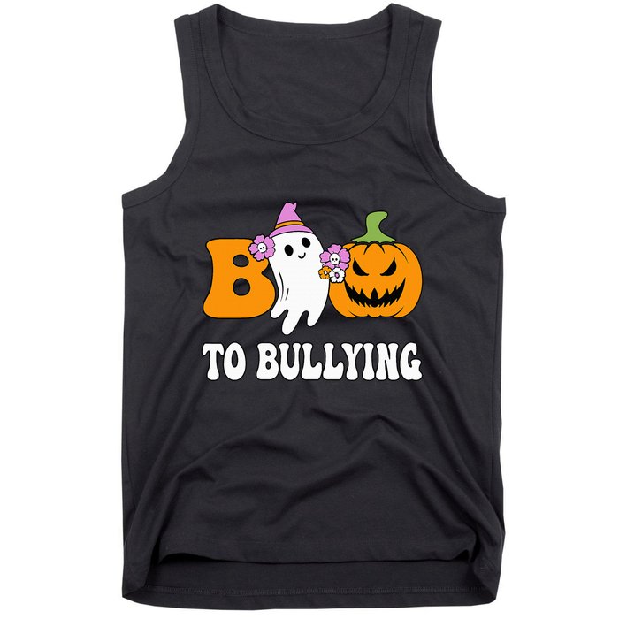 Unity Day Boo To Bullying Awareness Ghost Pumpkin Orange Tank Top
