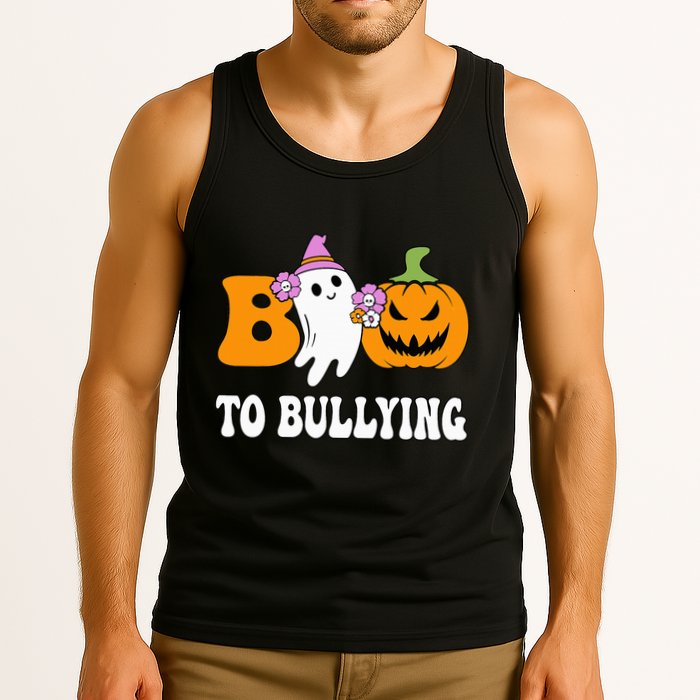 Unity Day Boo To Bullying Awareness Ghost Pumpkin Orange Tank Top