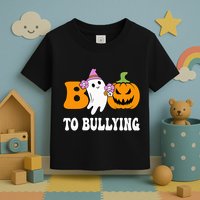 Unity Day Boo To Bullying Awareness Ghost Pumpkin Orange Toddler T-Shirt