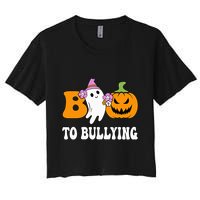 Unity Day Boo To Bullying Awareness Ghost Pumpkin Orange Crop Top