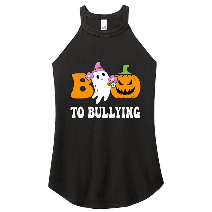 Unity Day Boo To Bullying Awareness Ghost Pumpkin Orange Women's Perfect Tri Rocker Tank