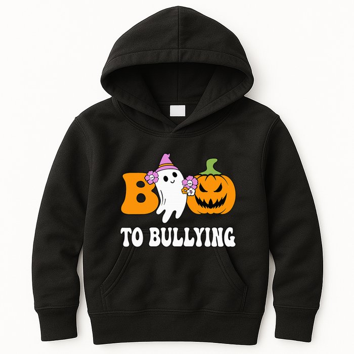 Unity Day Boo To Bullying Awareness Ghost Pumpkin Orange Kids Hoodie