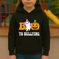 Unity Day Boo To Bullying Awareness Ghost Pumpkin Orange Kids Hoodie