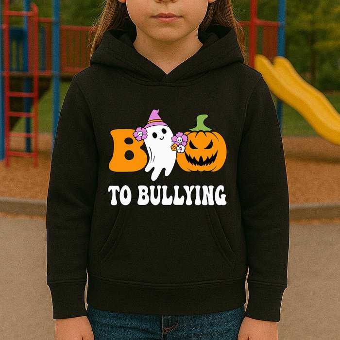 Unity Day Boo To Bullying Awareness Ghost Pumpkin Orange Kids Hoodie