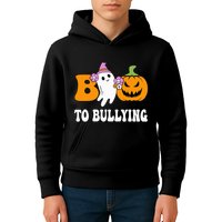 Unity Day Boo To Bullying Awareness Ghost Pumpkin Orange Kids Hoodie