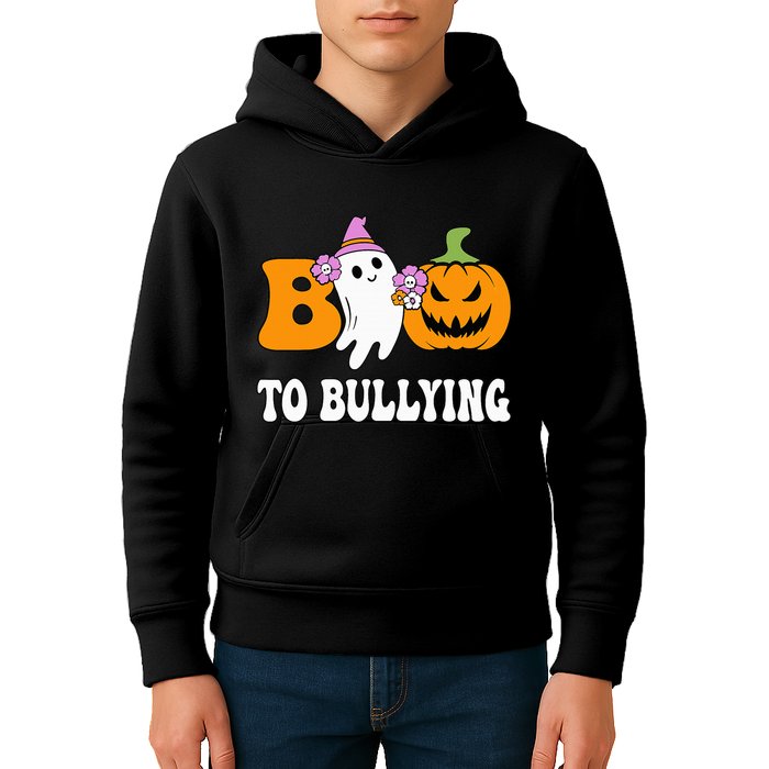 Unity Day Boo To Bullying Awareness Ghost Pumpkin Orange Kids Hoodie
