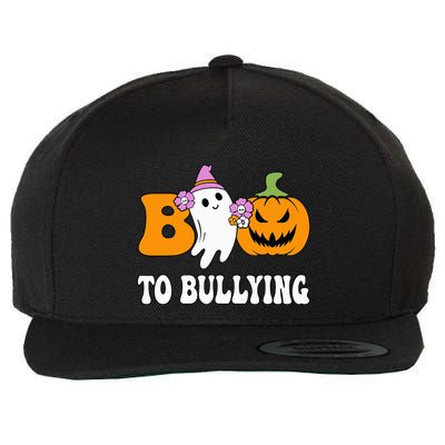 Unity Day Boo To Bullying Awareness Ghost Pumpkin Orange Wool Snapback Cap