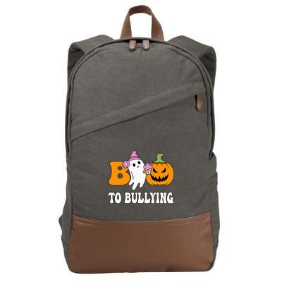 Unity Day Boo To Bullying Awareness Ghost Pumpkin Orange Cotton Canvas Backpack