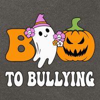 Unity Day Boo To Bullying Awareness Ghost Pumpkin Orange Cotton Canvas Backpack