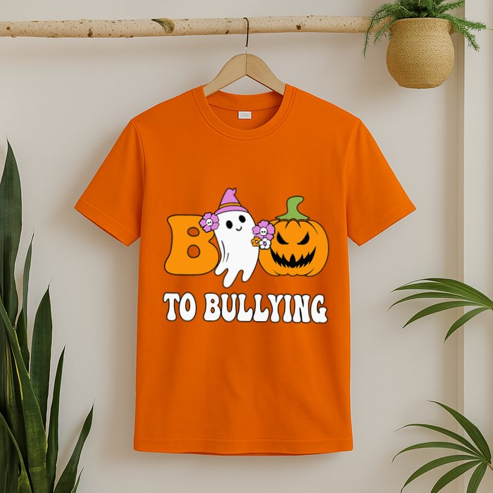 Unity Day Boo To Bullying Awareness Ghost Pumpkin Orange T-Shirt
