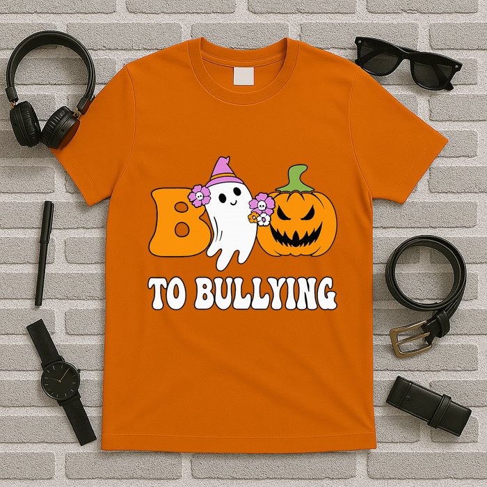 Unity Day Boo To Bullying Awareness Ghost Pumpkin Orange T-Shirt