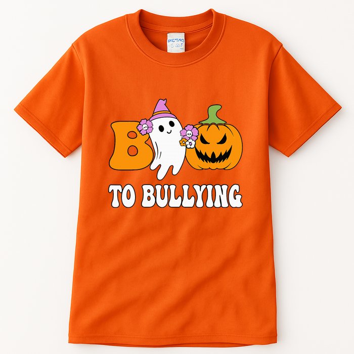 Unity Day Boo To Bullying Awareness Ghost Pumpkin Orange Tall T-Shirt