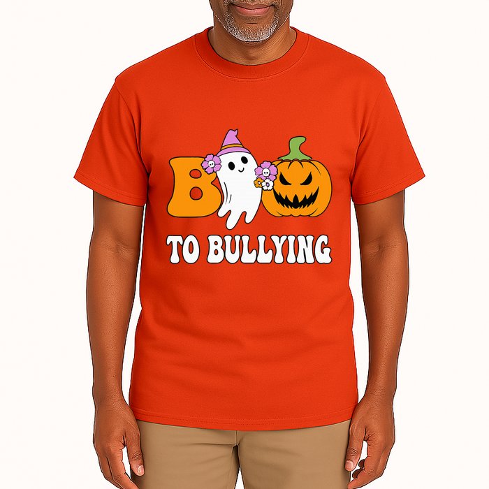 Unity Day Boo To Bullying Awareness Ghost Pumpkin Orange Tall T-Shirt