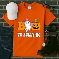 Unity Day Boo To Bullying Awareness Ghost Pumpkin Orange Tall T-Shirt