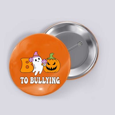 Unity Day Boo To Bullying Awareness Ghost Pumpkin Orange Button