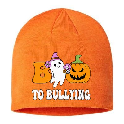 Unity Day Boo To Bullying Awareness Ghost Pumpkin Orange Sustainable Beanie