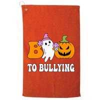 Unity Day Boo To Bullying Awareness Ghost Pumpkin Orange Golf Towel