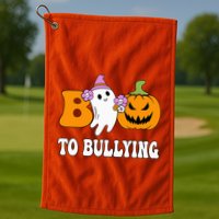 Unity Day Boo To Bullying Awareness Ghost Pumpkin Orange Golf Towel