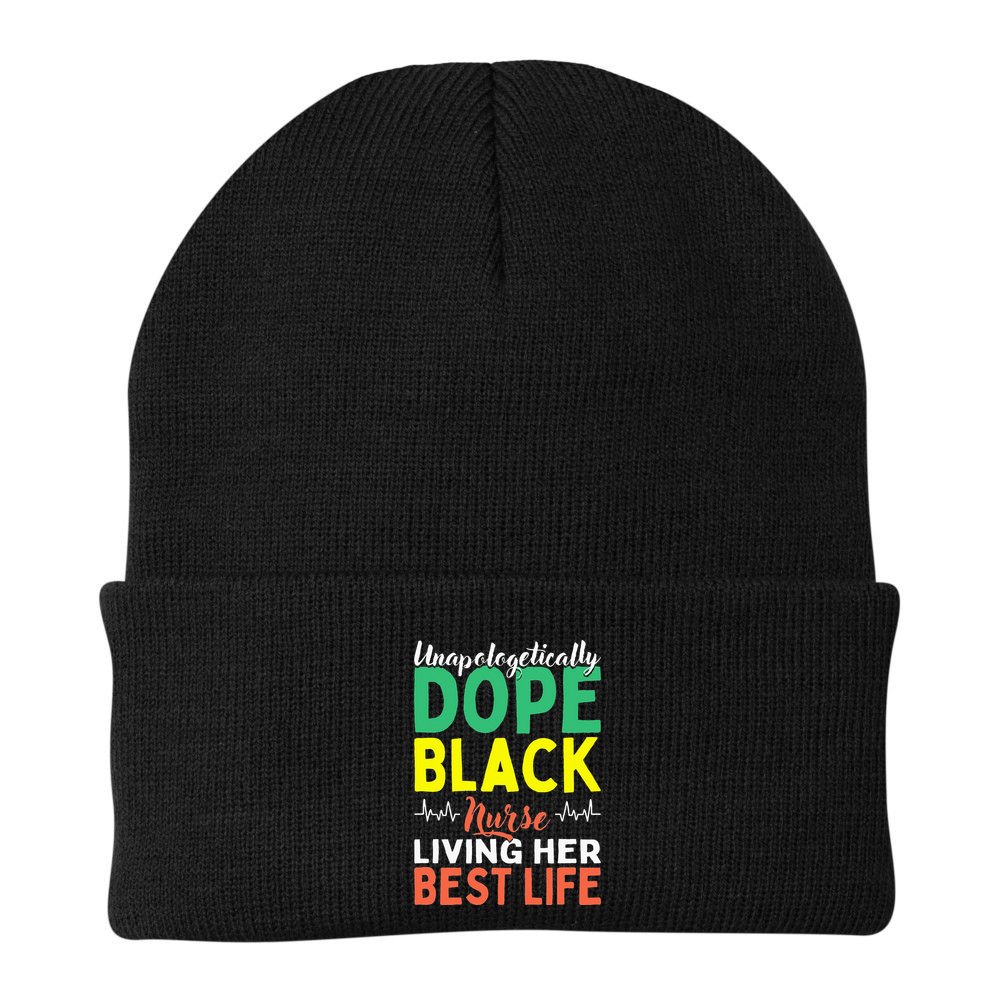 Unapologetically Dope Black Nurse African American Nursing Beanie