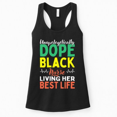 Unapologetically Dope Black Nurse African American Nursing Womens Tank Top