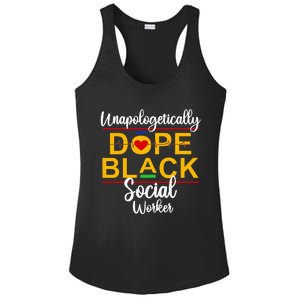 Unapologetic Dope Black Social Worker African American Ladies PosiCharge Competitor Racerback Tank