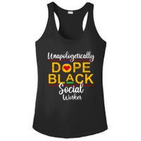 Unapologetic Dope Black Social Worker African American Ladies PosiCharge Competitor Racerback Tank