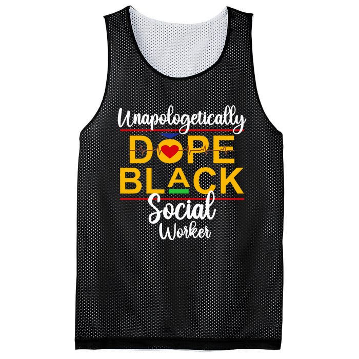 Unapologetic Dope Black Social Worker African American Mesh Reversible Basketball Jersey Tank